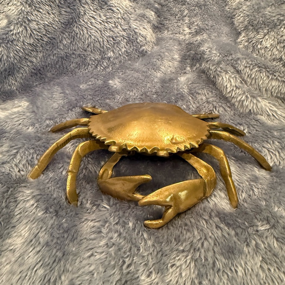 Brass 7” Crab Ashtray